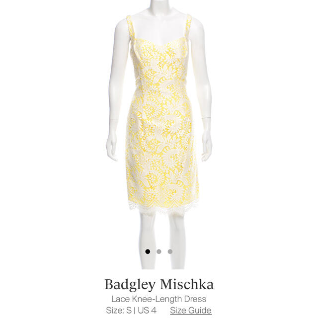 TADASHI SHOJI(タダシショウジ)の10月中旬までBadgleyMischkaバッジェリー ミシュカレースワンピース レディースのワンピース(ひざ丈ワンピース)の商品写真