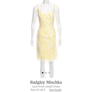 タダシショウジ(TADASHI SHOJI)の10月中旬までBadgleyMischkaバッジェリー ミシュカレースワンピース(ひざ丈ワンピース)