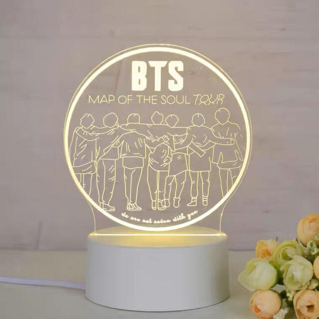 防弾少年団(BTS)(ボウダンショウネンダン)の新品 ルーム ランプ BTS バンタン 防弾少年団 LED ライト エンタメ/ホビーのタレントグッズ(アイドルグッズ)の商品写真