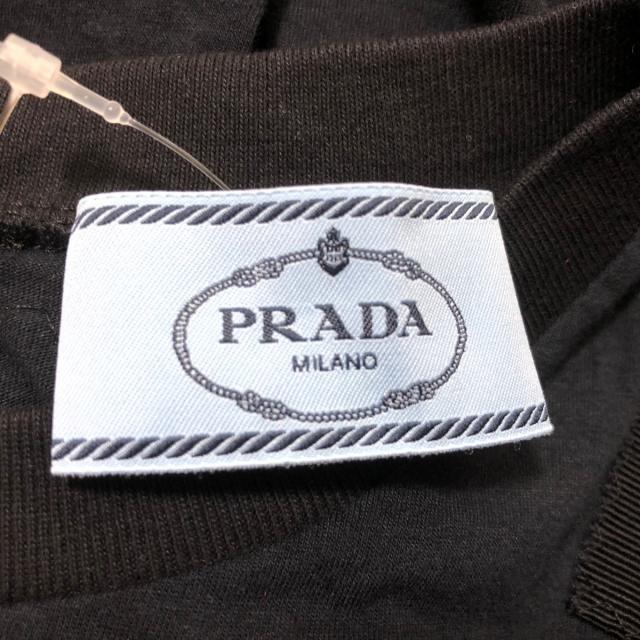 PRADA(プラダ)のプラダ 半袖Tシャツ サイズL レディース 黒 レディースのトップス(Tシャツ(半袖/袖なし))の商品写真