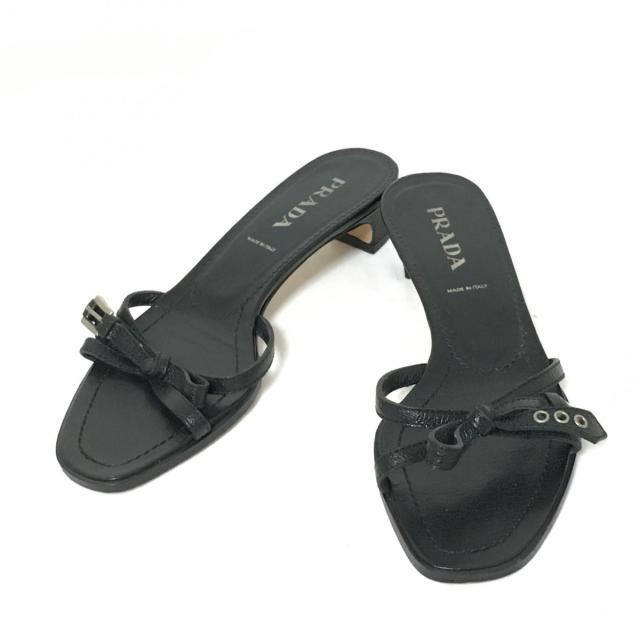 PRADA(プラダ)のプラダ ミュール 35 レディース - 黒 レディースの靴/シューズ(ミュール)の商品写真