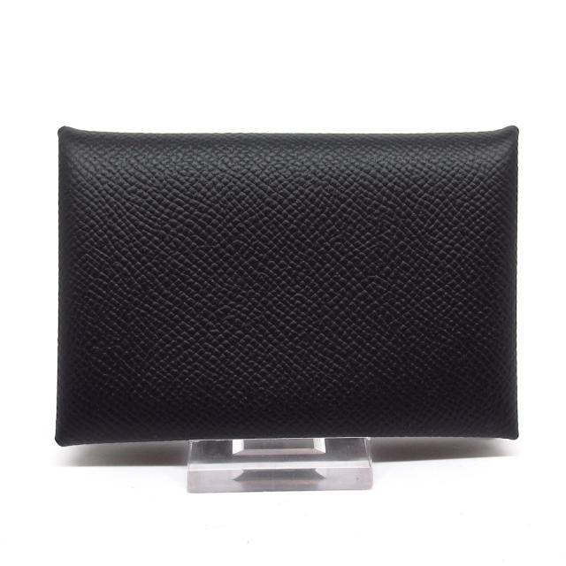 エルメス カードケース美品 カルヴィ 黒 - 名刺入れ/定期入れ