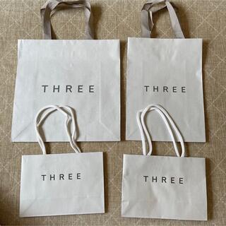 スリー(THREE)の♡THREE♡ショップ袋 4枚セット(ショップ袋)