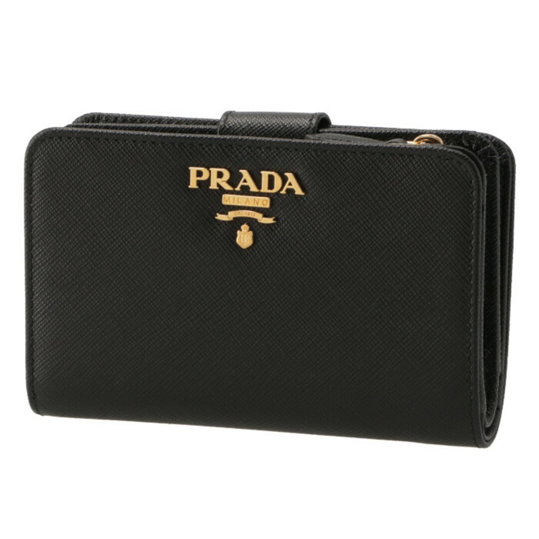 PRADA 二つ折りミニ財布 Wファスナー