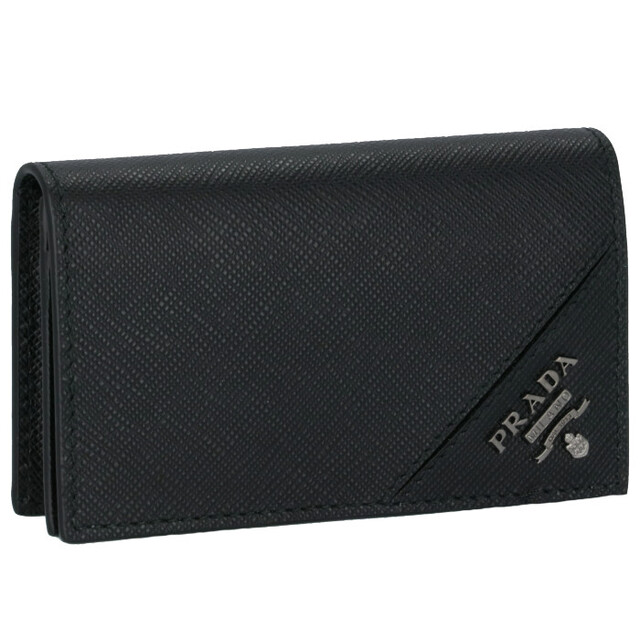 シルバー金具 【未使用品】PRADA メンズ カードケース 濃紺/赤 2MC035
