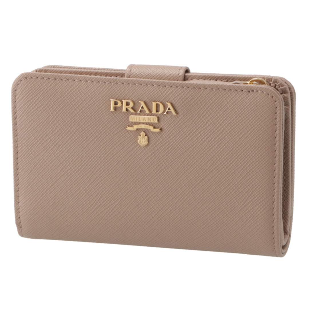 PRADA 財布 レディース ミニ財布 サフィアーノ 二つ折り財布