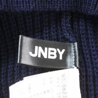 センソユニコ JNBY ウール 袖下切替 ロゴ刺繍ニットプルオーバー 38/ネイビー トップス【2400012617056】