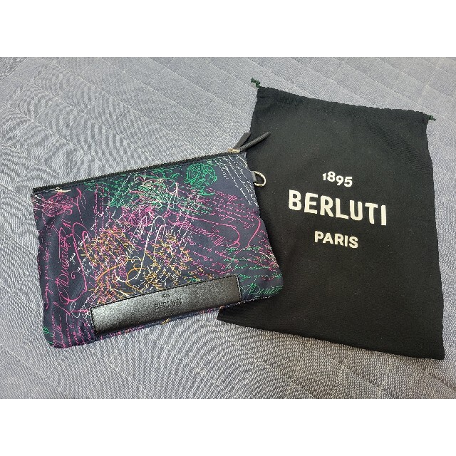 ベルルッティ Berluti ニノXL パティーヌ クラッチバッグ グリーン レザー メンズ クラッチバッグ