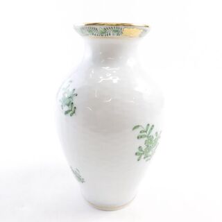 ヘレンド(Herend)のヘレンド アポニーグリーン 花瓶 1点フラワーベース 花びん SC5220B4(その他)