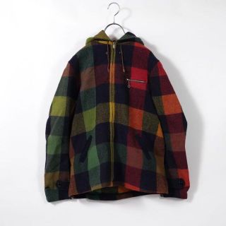 ウールリッチ パーカー チェック柄 ビンテージ 古着