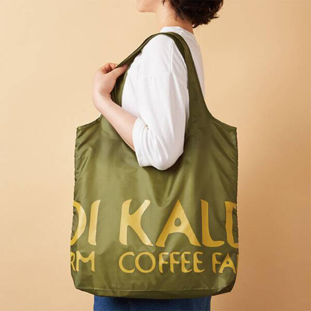 KALDI(カルディ)の新品　カルディ　オリジナルエコバッグ　カーキ　 レディースのバッグ(エコバッグ)の商品写真