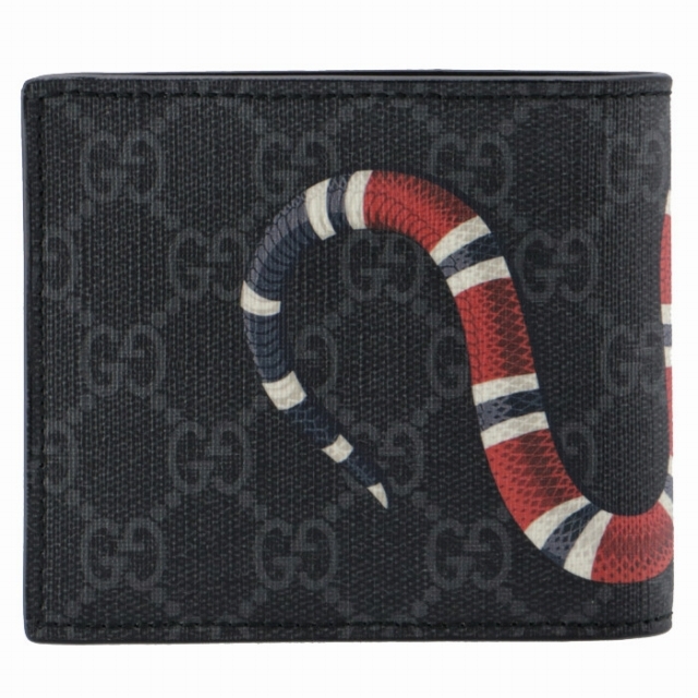 Gucci(グッチ)のGUCCI 財布 メンズ 二つ折り キングスネーク GGスプリーム メンズのファッション小物(折り財布)の商品写真