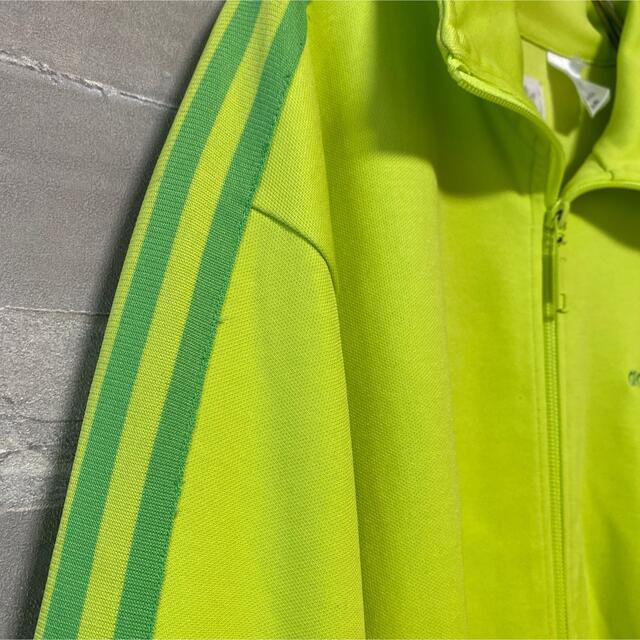 激レア古着90's 万国タグ ライムグリーン adidasトラックジャケット