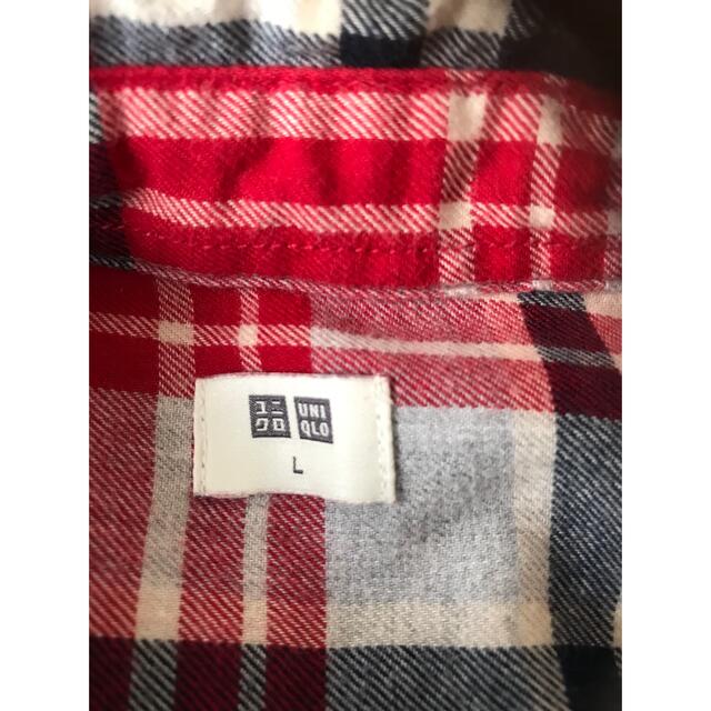 UNIQLO(ユニクロ)のユニクロ❤️チェック　シャツ　Lサイズ レディースのトップス(シャツ/ブラウス(長袖/七分))の商品写真