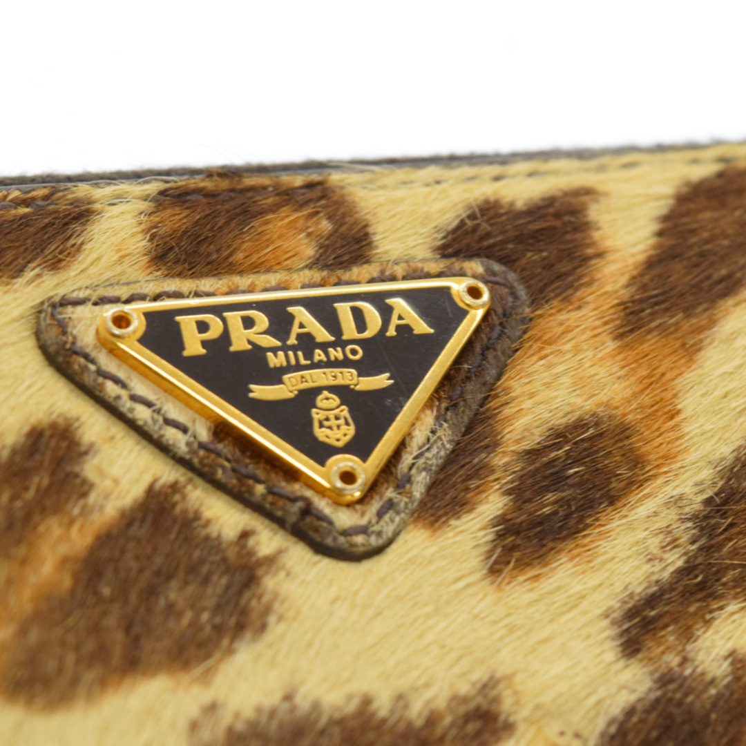 PRADA  プラダ　財布　ハラコ ラウンドファスナー