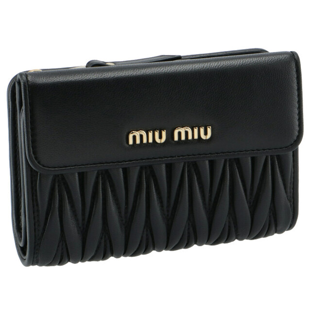 5ML225N88002素材MIU MIU 財布 二つ折り マテラッセ 折りたたみ財布