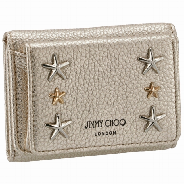 JIMMY CHOO(ジミーチュウ)のJIMMY CHOO 財布 三つ折り NEMO スタースタッズ レディース レディースのファッション小物(財布)の商品写真