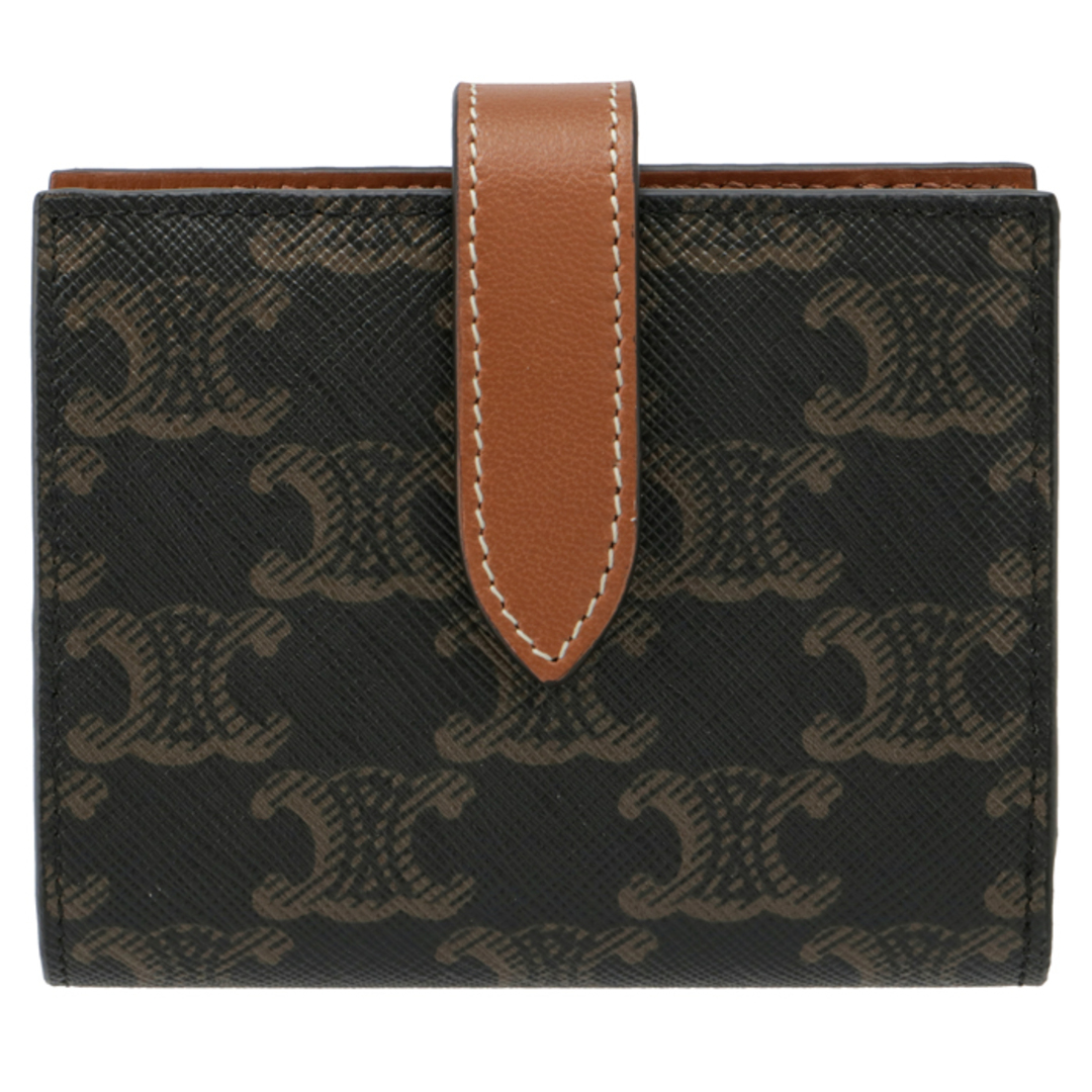 CELINE - CELINE 財布 二つ折り TRIOMPHE ストラップ ウォレット CELINE - CELINE 財布 二つ折り TRIOMPHE ストラップ ウォレット