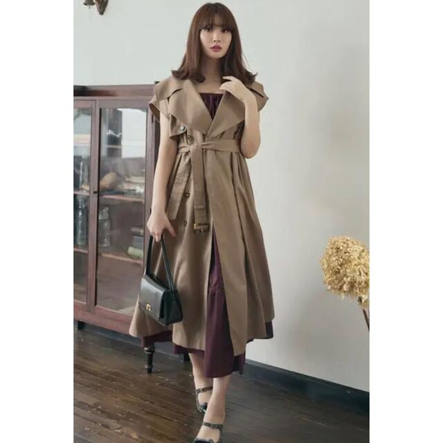 Herlipto Sleeveless Twill Trench Dress smcint.com