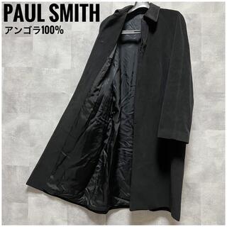 ポールスミス(Paul Smith)の美品 アンゴラ100%⭐️ポールスミス ステンカラーコート ブラック Lサイズ(ステンカラーコート)