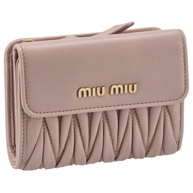 miumiu - MIU MIU 財布 二つ折り マテラッセ 折りたたみの通販 by ...