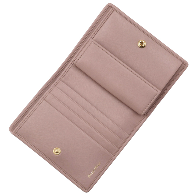 MIU MIU - MIU MIU 財布 二つ折り マテラッセ ミニ財布の通販 by MIU MIU - MIU MIU 財布 二つ折り マテラッセ ミニ財布の通販 by