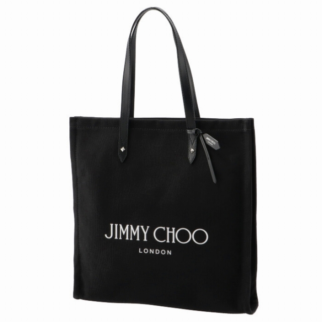 JIMMY CHOO トートバッグ キャンバス LOGO TOTE