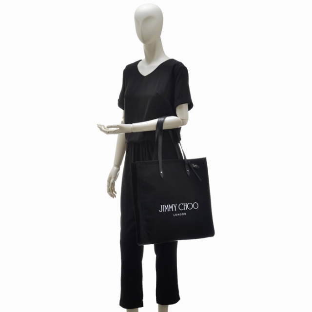 JIMMY CHOO - JIMMY CHOO トートバッグ キャンバス LOGO TOTEの通販 by