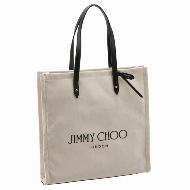 JIMMY CHOO(ジミーチュウ)のJIMMY CHOO トートバッグ キャンバス LOGO TOTE レディースのバッグ(トートバッグ)の商品写真