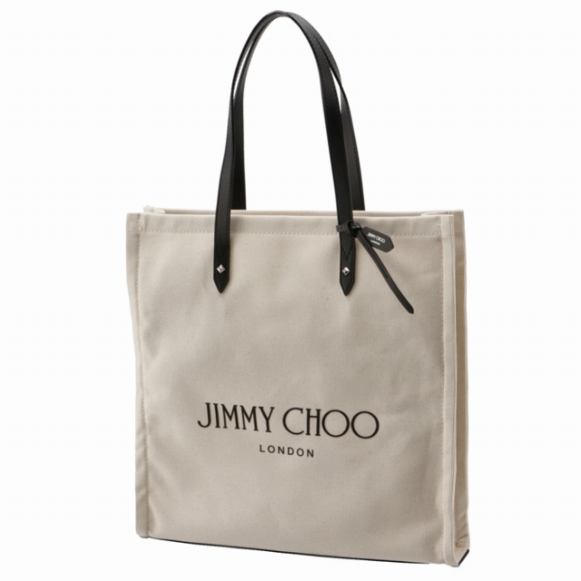 JIMMY CHOO トートバッグ キャンバス LOGO TOTE