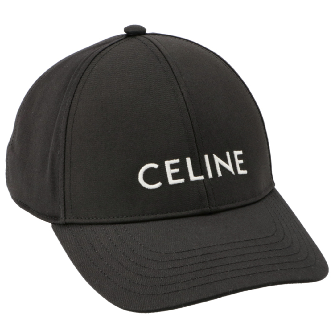CELINE - CELINE ロゴ コットン ベースボールキャップ 帽子の CELINE - CELINE ロゴ コットン ベースボールキャップ 帽子の