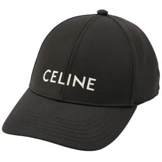 CELINE - CELINE ロゴ コットン ベースボールキャップ 帽子の CELINE - CELINE ロゴ コットン ベースボールキャップ 帽子の