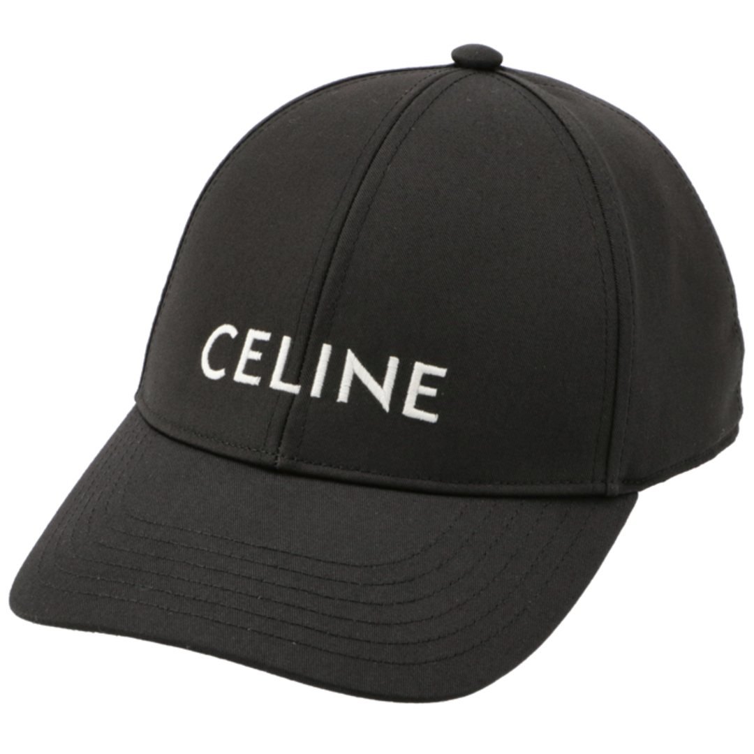 CELINE ロゴ コットン ベースボールキャップ 帽子74cm高さ