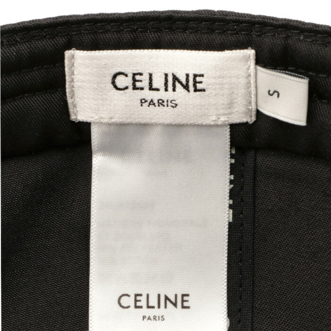 CELINE - CELINE ロゴ コットン ベースボールキャップ 帽子の CELINE - CELINE ロゴ コットン ベースボールキャップ 帽子の
