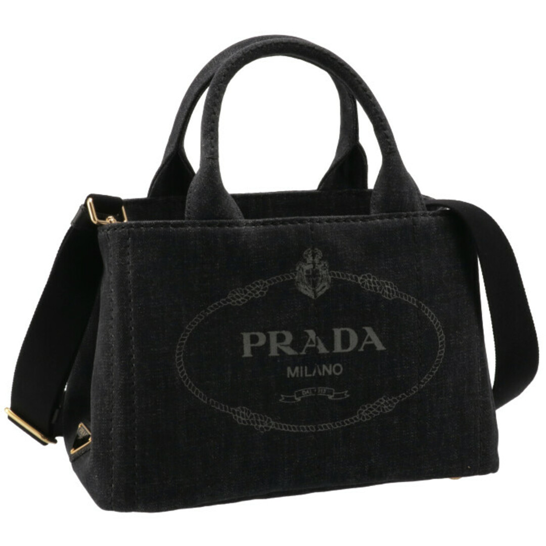 PRADA トートバッグ デニム カナパ CANAPA 2WAYハンドバッグ