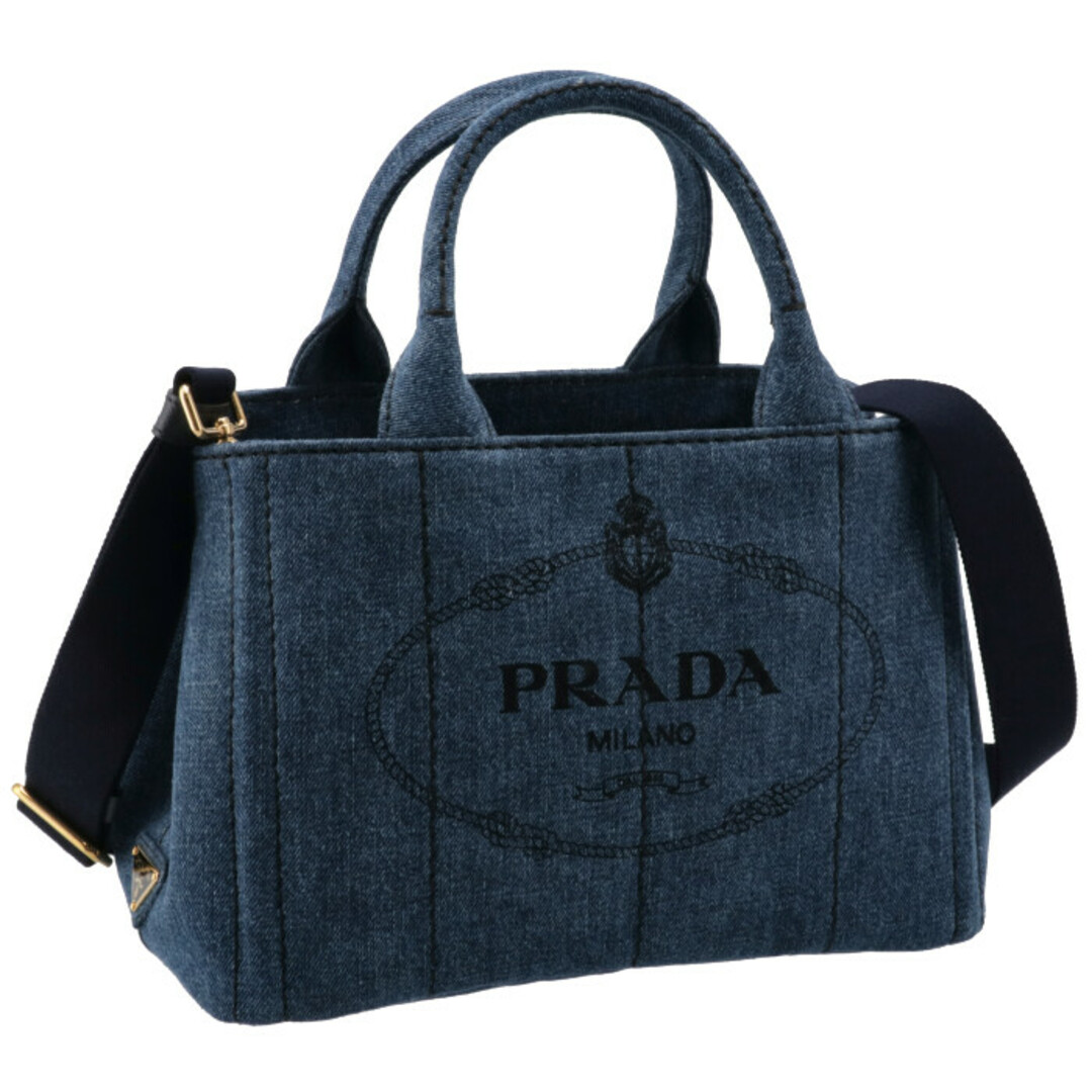 PRADA - PRADA トートバッグ デニム カナパ CANAPA 2WAYハンドバッグの