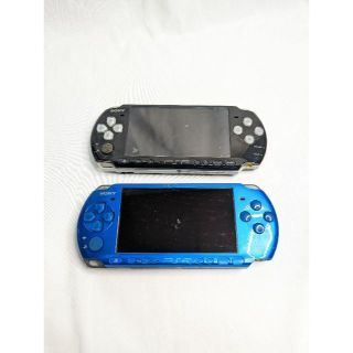 PSP-3000 ジャンク 2個セット ブルー ブラック(携帯用ゲーム機本体)
