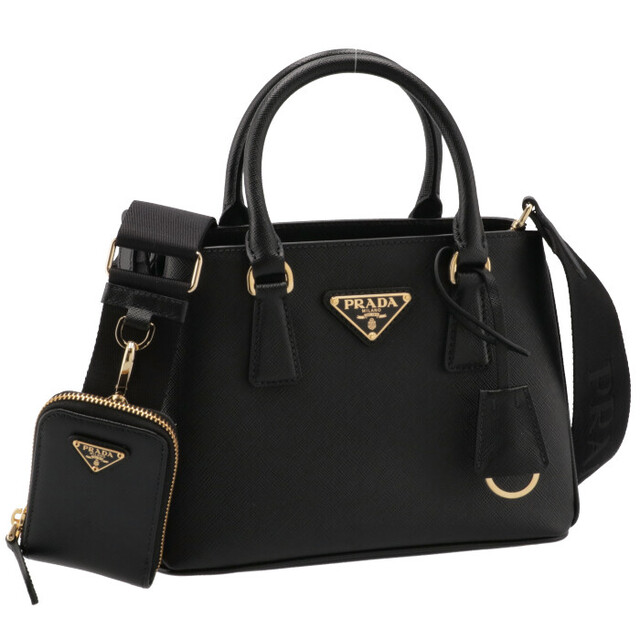 PRADA トートバッグ ガレリア サフィアーノ ミニ27cmストラップ