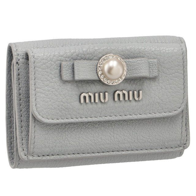 MIU MIU - MIU MIU 財布 三つ折り マドラスパール ミニ財布の MIU MIU - MIU MIU 財布 三つ折り マドラスパール ミニ財布の