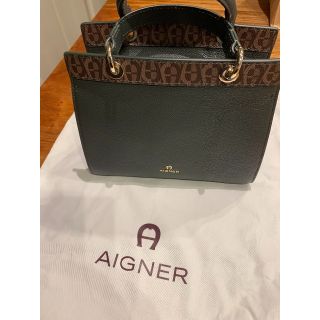 アイグナー 新品 バッグ 2way ショルダー付 ダークレッド 素敵 本革