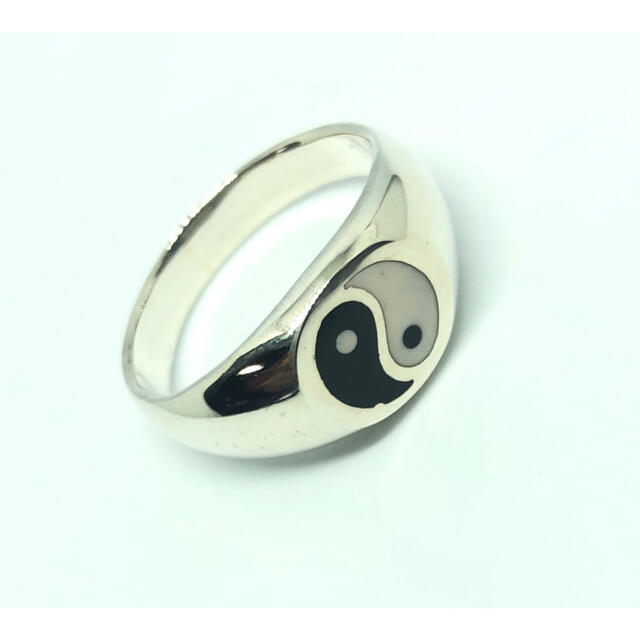 陰陽　オーバル　シルバー925リング印台　銀指輪ギフト　SILVER925 Dク メンズのアクセサリー(リング(指輪))の商品写真
