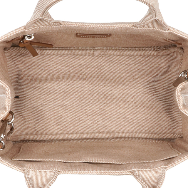 miumiu(ミュウミュウ)のMIU MIU トートバッグ ジャカードロゴデニム レディースのバッグ(ハンドバッグ)の商品写真