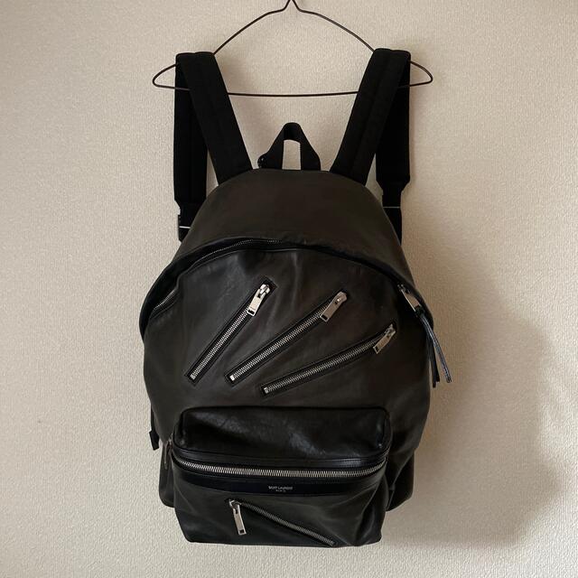 本格派ま! Saint Laurent マルチジップデザインレザーリュック PARIS