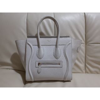 セリーヌ(celine)のCELINEセリーヌ　ラゲージ　ホワイト　バッグ　ハンドバッグ(ハンドバッグ)