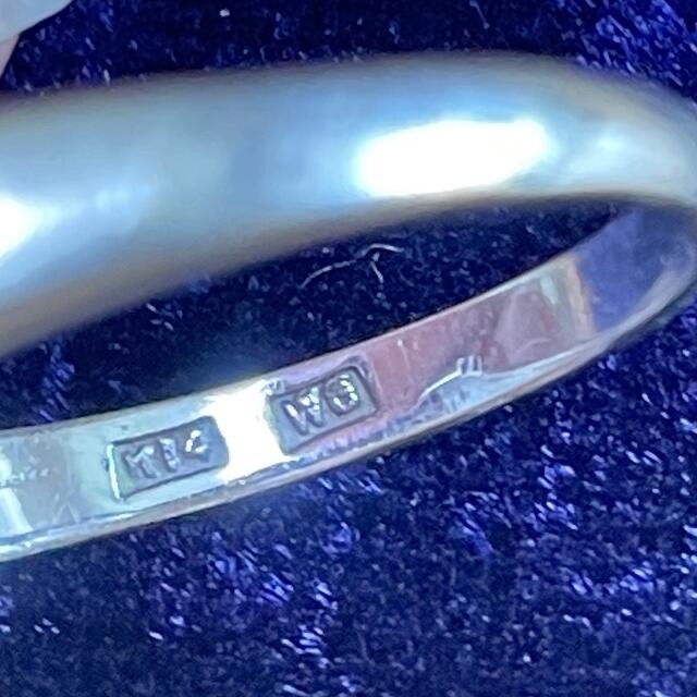 昭和　アンティーク　リング　ルビー　14k WG レディースのアクセサリー(リング(指輪))の商品写真