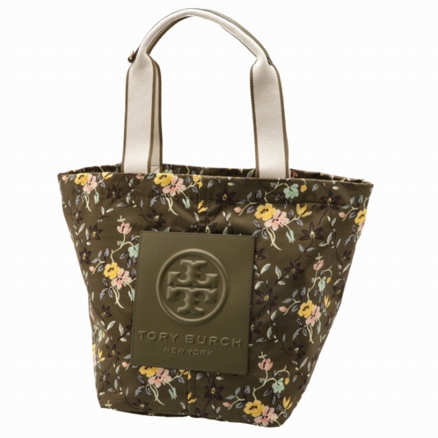 待望の再販！ TORY BURCH フラワープリント ナイロン スモール トート