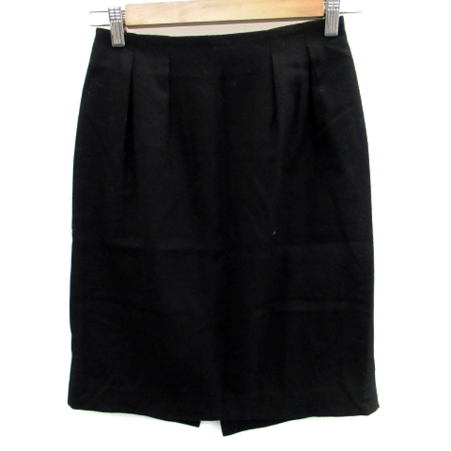 LOUNIE(ルーニィ)のルーニィ LOUNIE フレアスカート ひざ丈 無地 ウール 36 黒 ブラック レディースのスカート(ひざ丈スカート)の商品写真