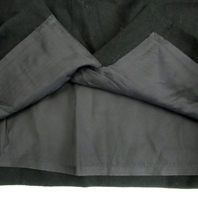 LOUNIE(ルーニィ)のルーニィ LOUNIE フレアスカート ひざ丈 無地 ウール 36 黒 ブラック レディースのスカート(ひざ丈スカート)の商品写真