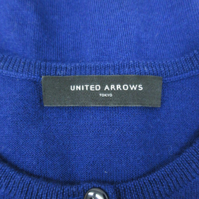UNITED ARROWS(ユナイテッドアローズ)のユナイテッドアローズ ニットカーディガン ミドル丈 無地 F 紺 /FF44 レディースのトップス(カーディガン)の商品写真