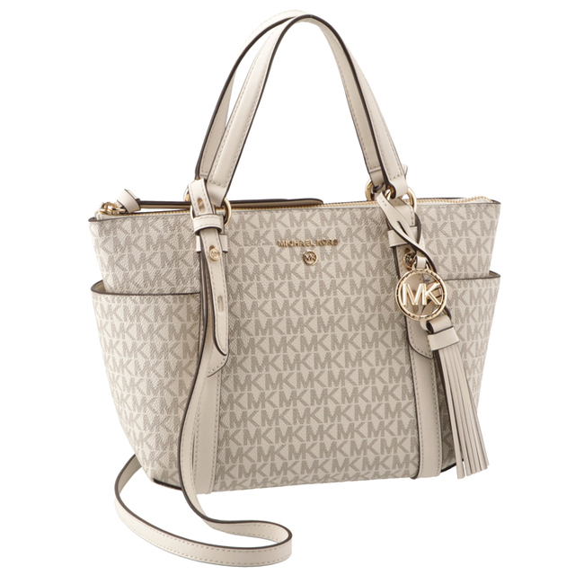 ホワイト系バニラクリーム仕様MICHAEL MICHAEL KORS トートバッグ SULLIVANスモール